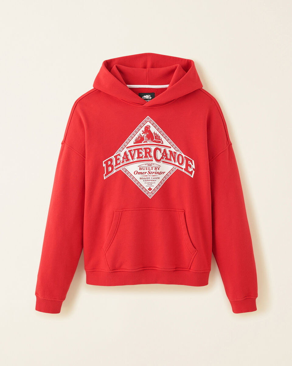 Beaver Canoe Relaxed Hoodie | Red