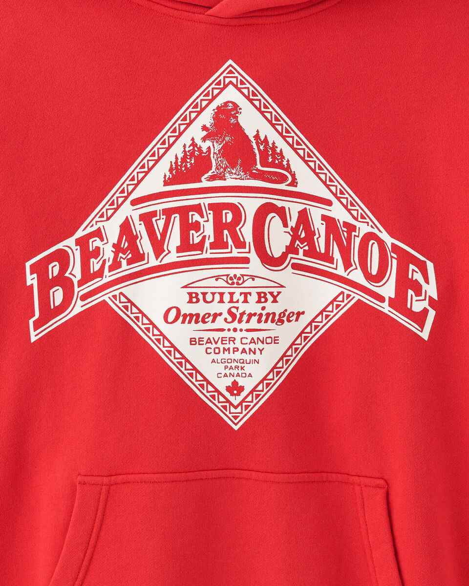 Beaver Canoe Relaxed Hoodie | Red
