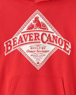 Beaver Canoe Relaxed Hoodie | Red