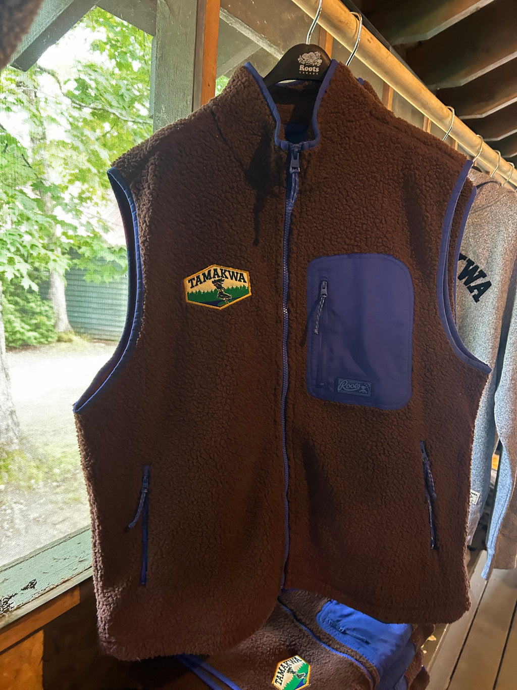 Dark Brown Shearling Fleece Vest