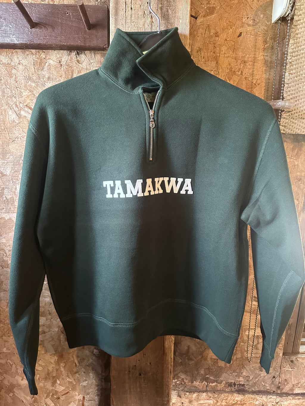 Youth Green Zip Polo Sweatshirt