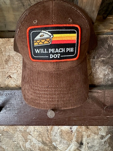 Brown Cord Hat - Will Peach Pie Do?