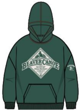 Tamakwa Green Beaver Canoe Relaxed Hoodie