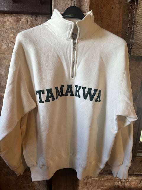 Adult Egret Zip Polo Sweatshirt