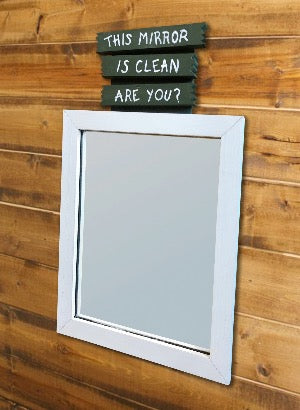 "This Mirror is Clean Are You?" Mirror